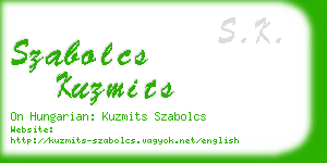 szabolcs kuzmits business card